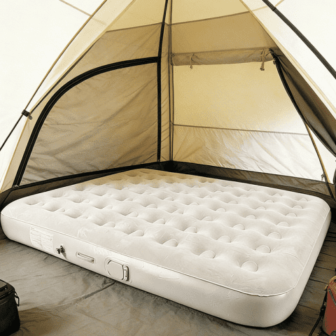 One-Key Auto Inflatable Air Mattress – Thickened Heightened Mattress for Camping & Home Use (Single/Double/Queen)