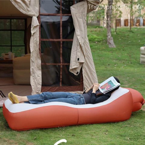 WindLeopard Fast Inflatable Lazy Sofa – Portable Air Lounger for Outdoor Camping & Travel
