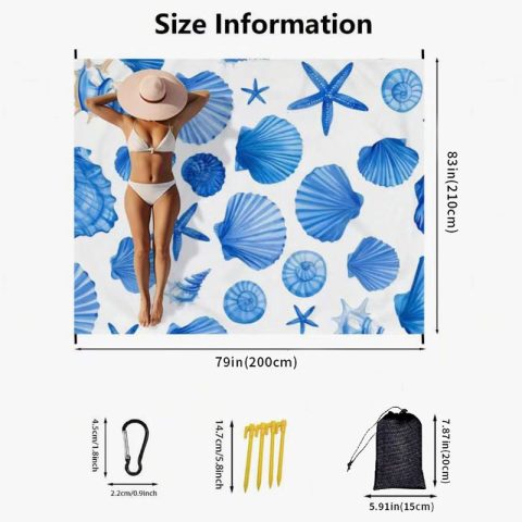 Vibrant Print Quick-Dry Beach Blanket – Discreet Couples' Adventure Mat for Intimate Outdoor Escapes