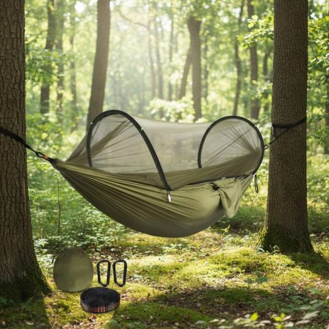 Quick-Open Nylon Camping Hammock – Discreet Couples' Suspended Intimate Sanctuary for Outdoor Pleasure