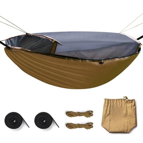 Free Soldier Anti-Mosquito Camping Hammock – Discreet Couples' Suspended Intimate Sanctuary for Outdoor Pleasure