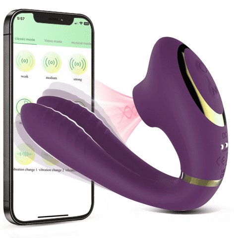 Wireless APP Remote Suction Vibrator ?C Interactive Pleasure for Couples