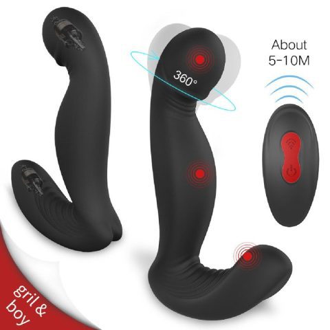 IPX7 Waterproof Prostate Exerciser with Vibrating & Head Rotation