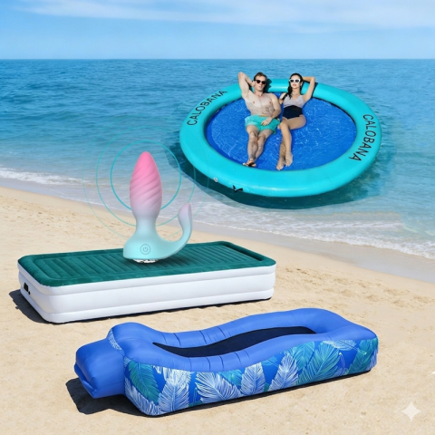 Beach Premium Luxury Intimate Bundle | Sandproof Mattress + Couple Water Float + Beach Inflatable Sofa + Care Kit